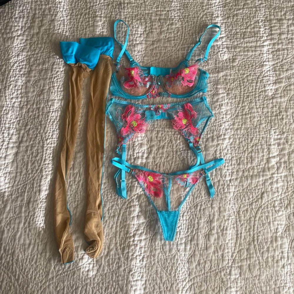 Honey Birdette Christine Turquoise Full Set